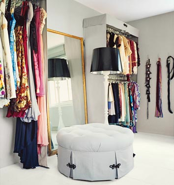 Modern or minimalist style is cool for a double closet