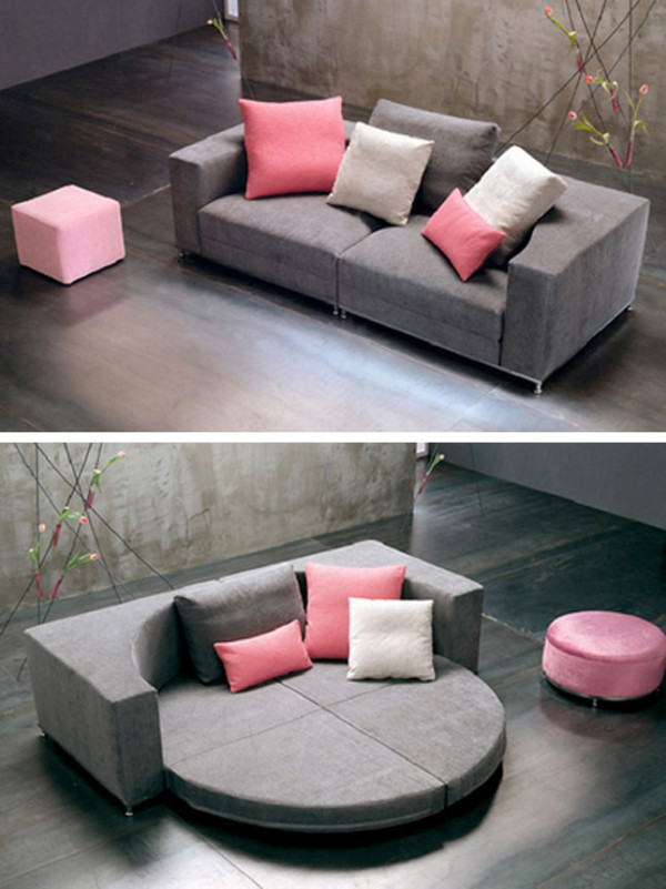 Round Convertible Sofa Bed