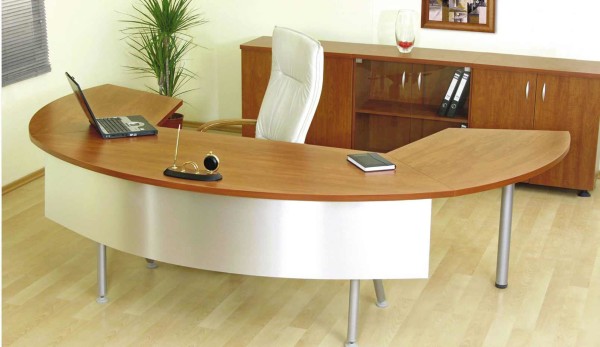 Awesome Modular Curved Laminate Desk