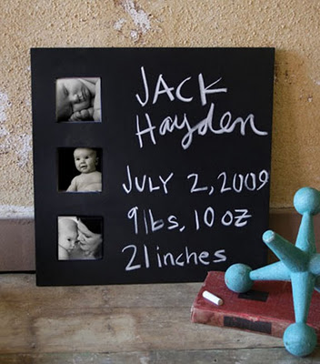  this chalk board frame is interesting option to add a little personal touch to usual frame