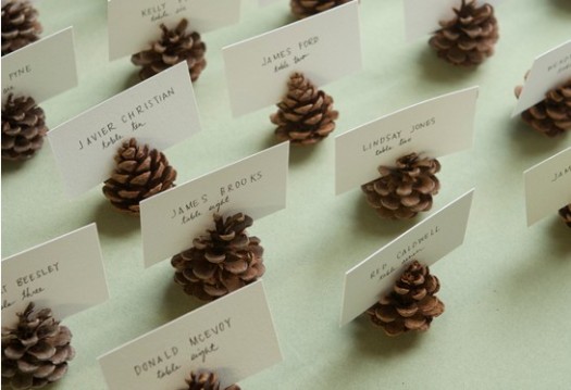 fall wedding seating cards