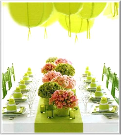 Floral arrangements and formal place setting is also a good decoration option