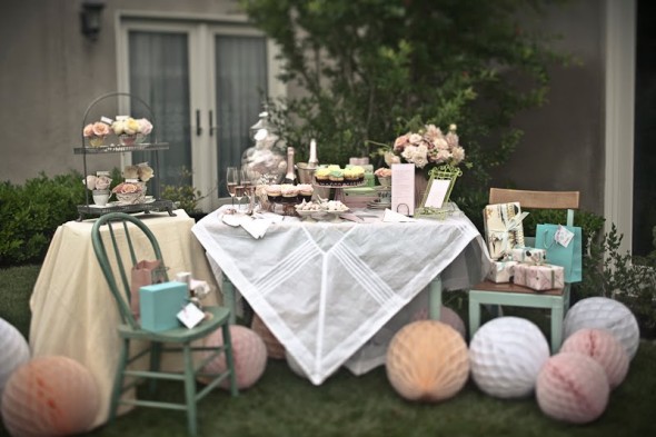 Victorian era garden style wedding shower/ parties