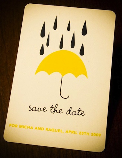 umbrella themed wedding