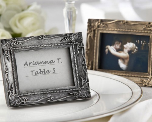 Vintage theme decor for wedding- antique photo frames