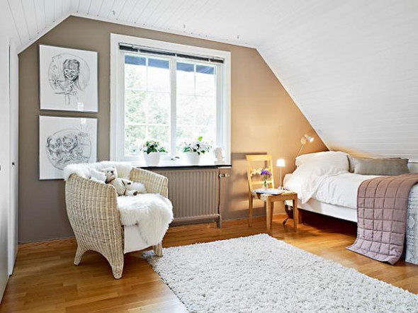 Modern Attic Room Paint Ideas 