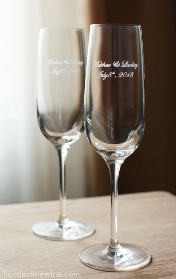 Custom etched wine or shot glasses can be great wedding party favors