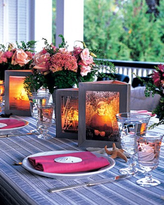 The soft, golden and flickering lighting will make any table look gorgeous