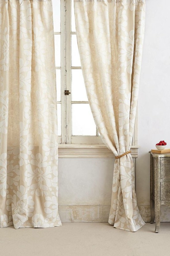 Shed off the heavy winter drapes and put on light and airy spring drapes.