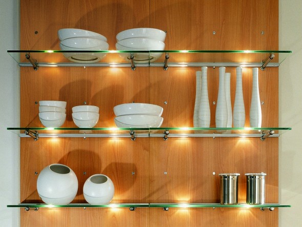 Cabinet lighting is perfect to enhance particular section