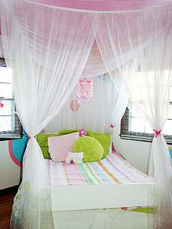 Sheer Canopy adds whimsical look to bedroom