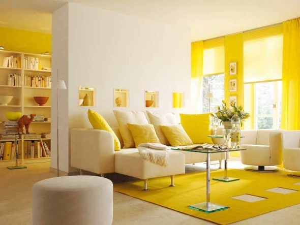 Yellow, Orange, Aqua Accents and Lavender are perfect colors for summer decor.