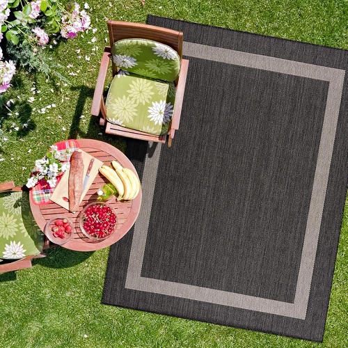 Indoor outdoor patio rug
