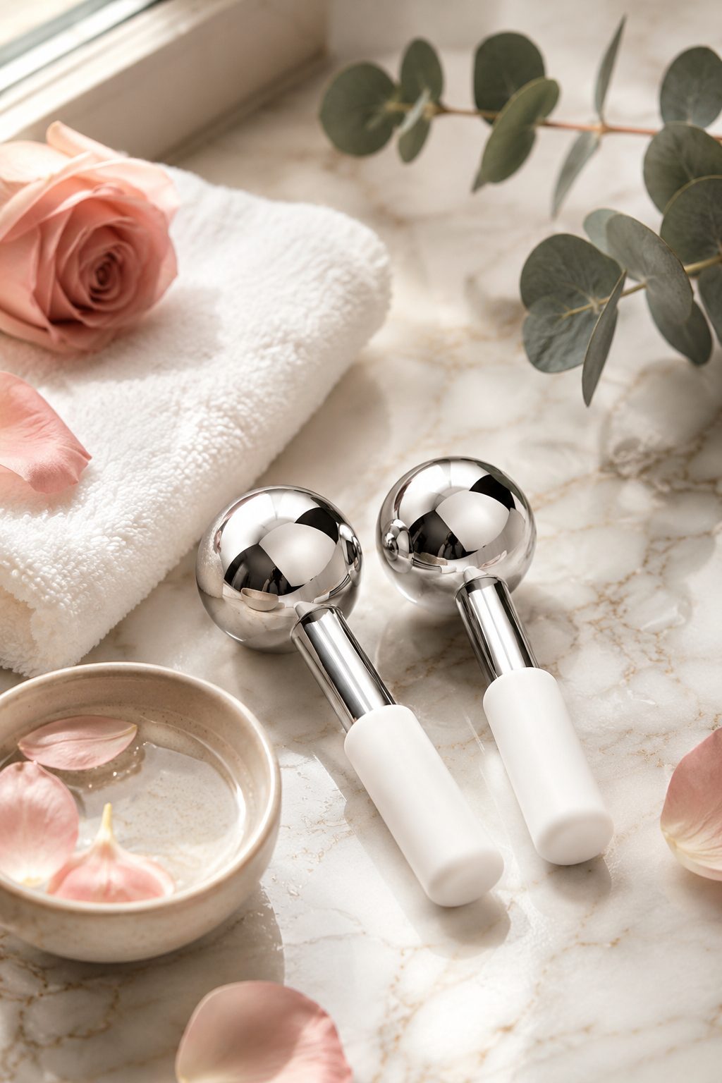 VRAIKO Ice Globes for Facials (with Gua Sha)