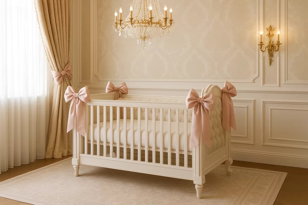 Luxurious Crib with Bows