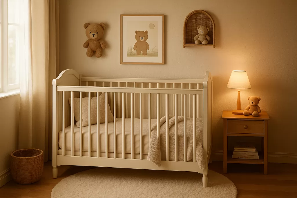 earthy tone crib