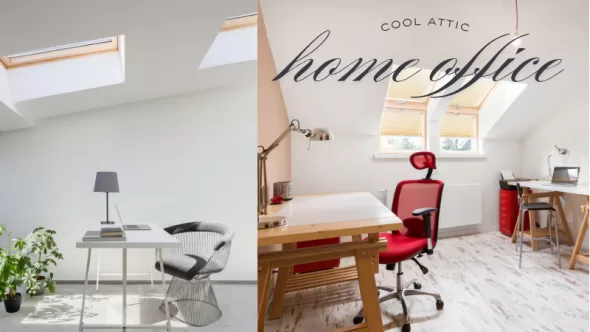 cool attic home office
