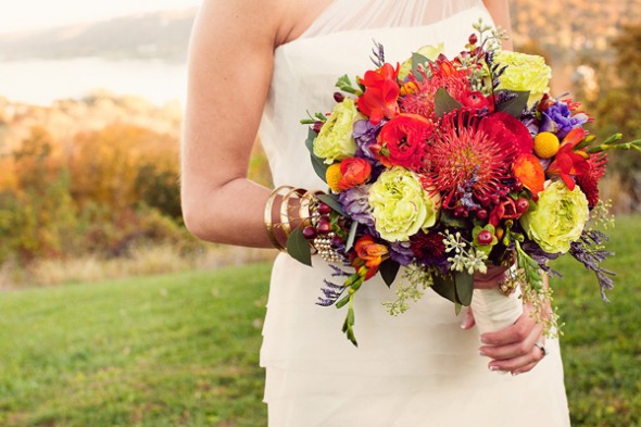 Vibrant rich tones can be used in bouquet