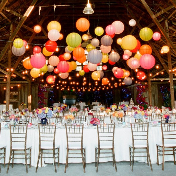 Punch up reception space with fun and color,