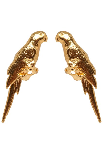 Make a heart beat skip with these sweet perching parrot earrings.