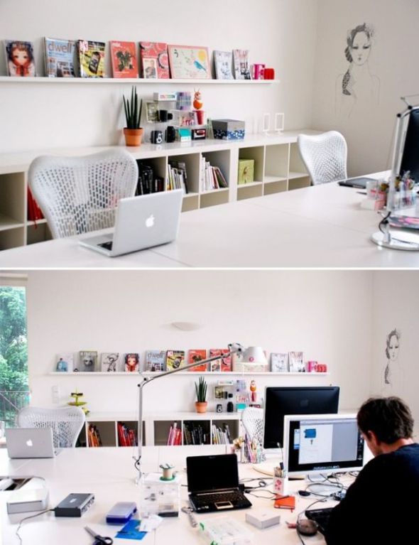 clutter free graphic designer workspace