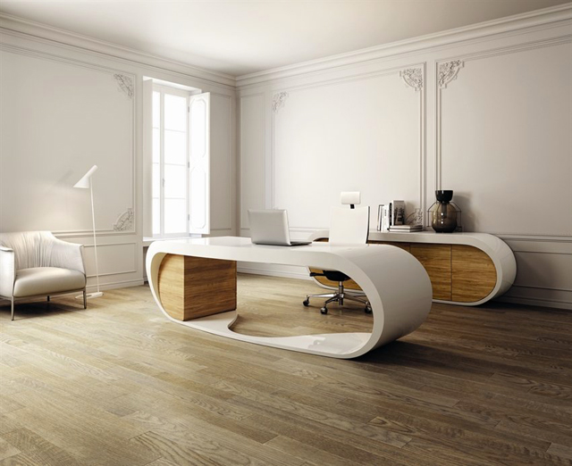 Contemporary Curved Innovative Desk