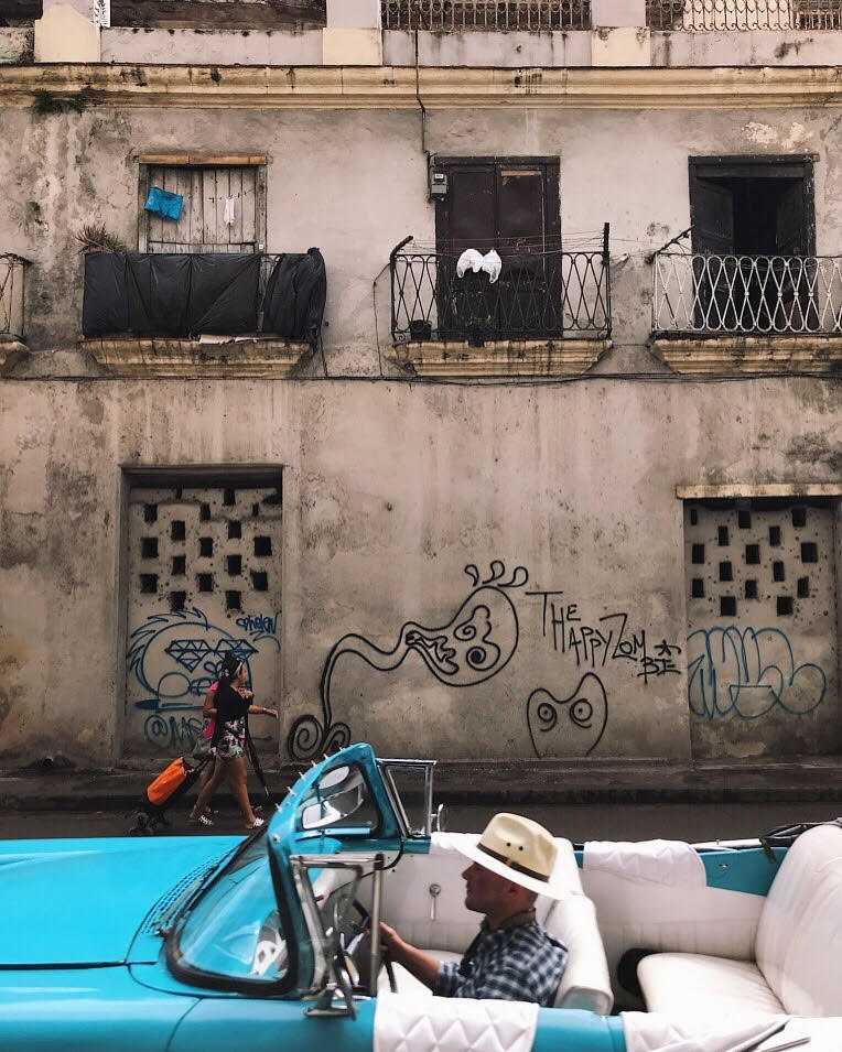 Old Buildings and graffiti in Cuba